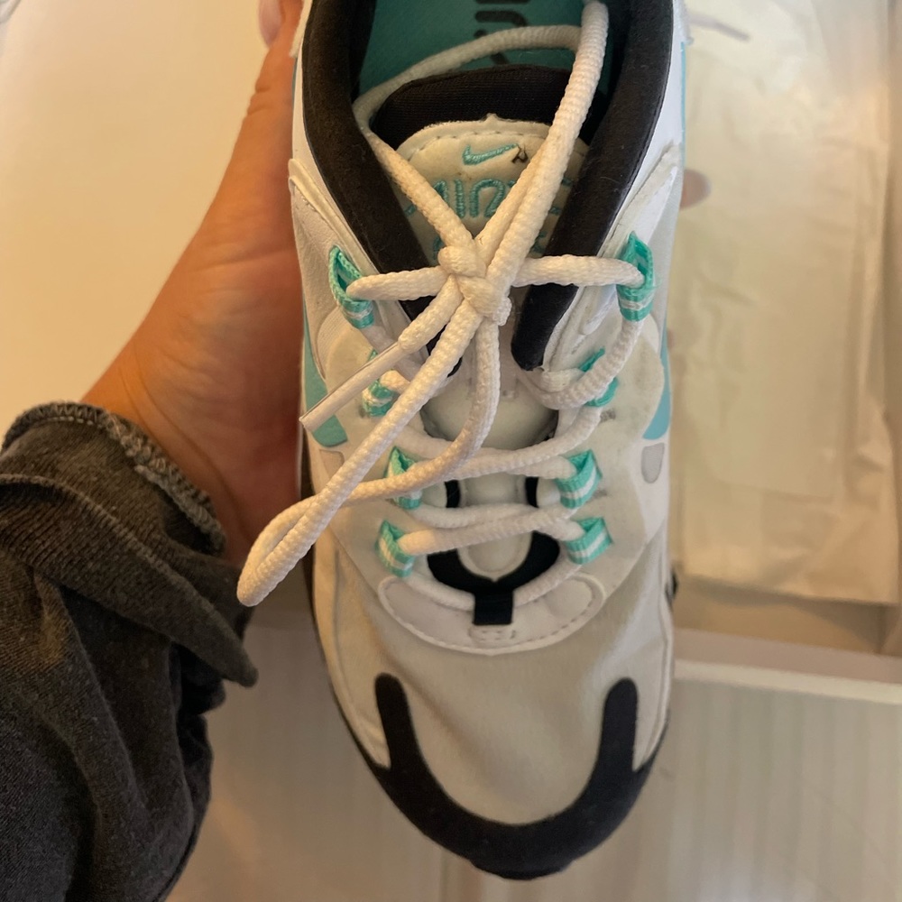 W Air Max 270 React/ Photon Dust/ Aurora Green-Wh… - image 7